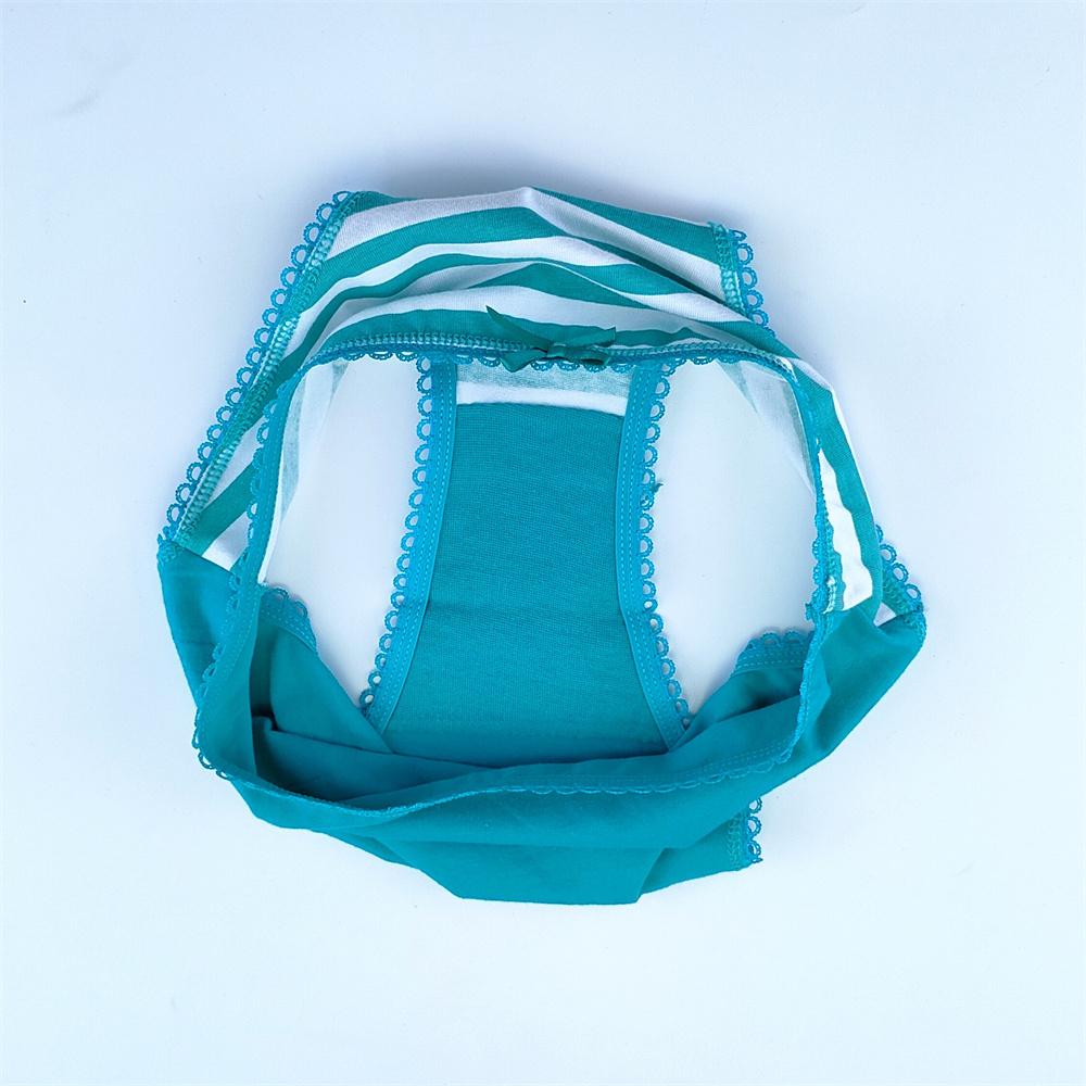 6 Stück Damen-Unterhosen aus Baumwolle mit süßen Streifen, bequem, sexy Unterwäsche, schöne Schleife, weibliche Unterhosen