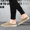 Men's Large Size Lightweight Canvas Slip-On Shoes - Breathable & Casual