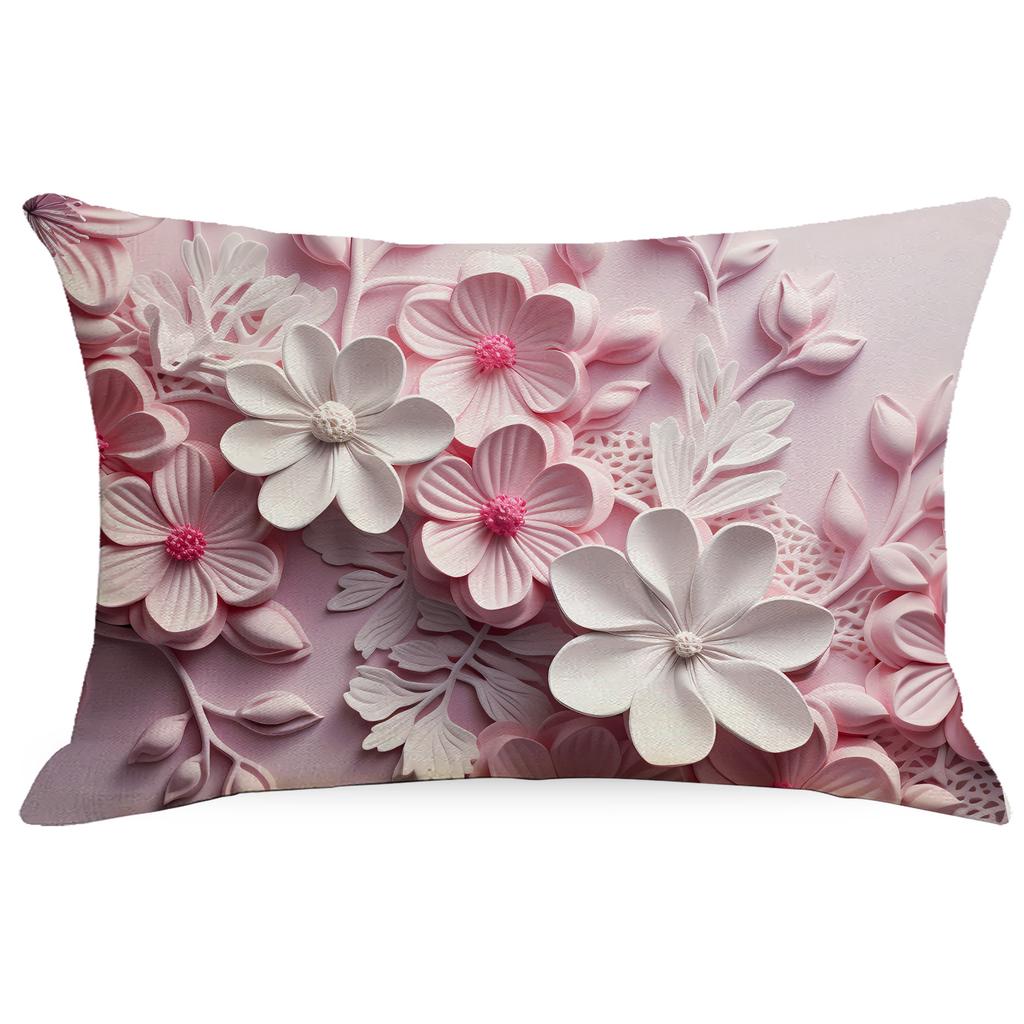 New Retro Floral Pillowcase Creative Oil Painting Engraving Style Print Home Sofa Cushion Pillowcase
