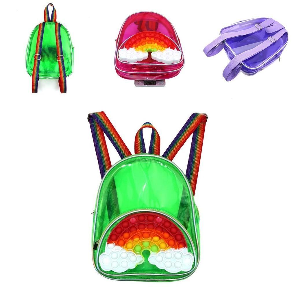Trendy Fidget Backpack Toys Big Size Pop It Shoulder Bag With Unique Bubble Design