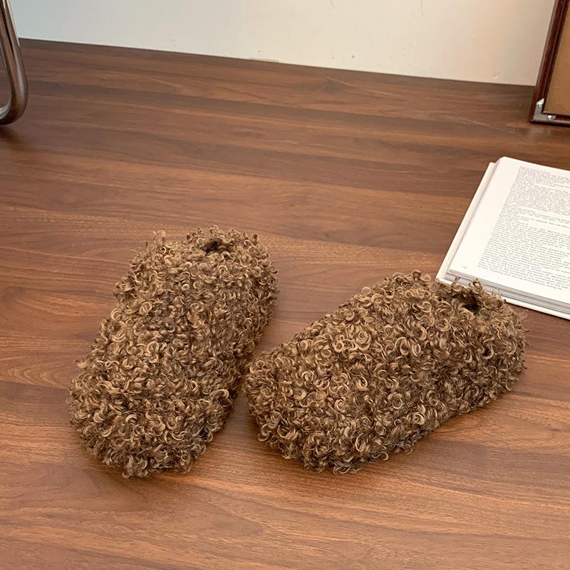 Women's Baotou Lightweight and Comfortable a Footstirrup Heightening Winter Warm Cold Padded Non-slip Wear-resistant Leisure Sports Cotton Slippers