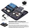 Hot Sale in the Market 40pcs Sketching and Drawing Pencil Set in Pop-up Nylon Case for Professional Artist and Beginners