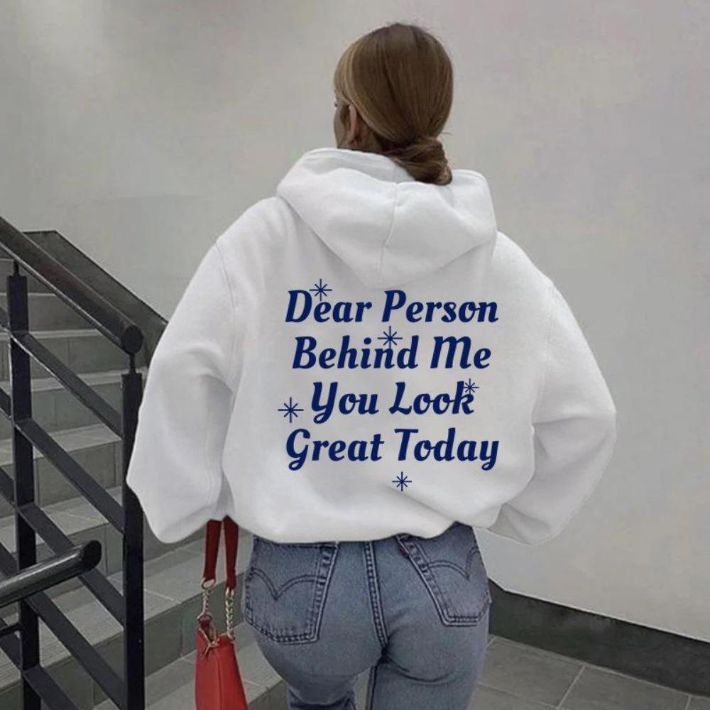 

Женский флисовый свитер с длинными рукавами, однотонный, с принтом букв, карманом-кенгуру, с капюшоном и завязками на завязках L белый