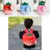 Adorable Strawberry Shaped Cartoon Backpack For Kids Stylish Oxford Fabric Design