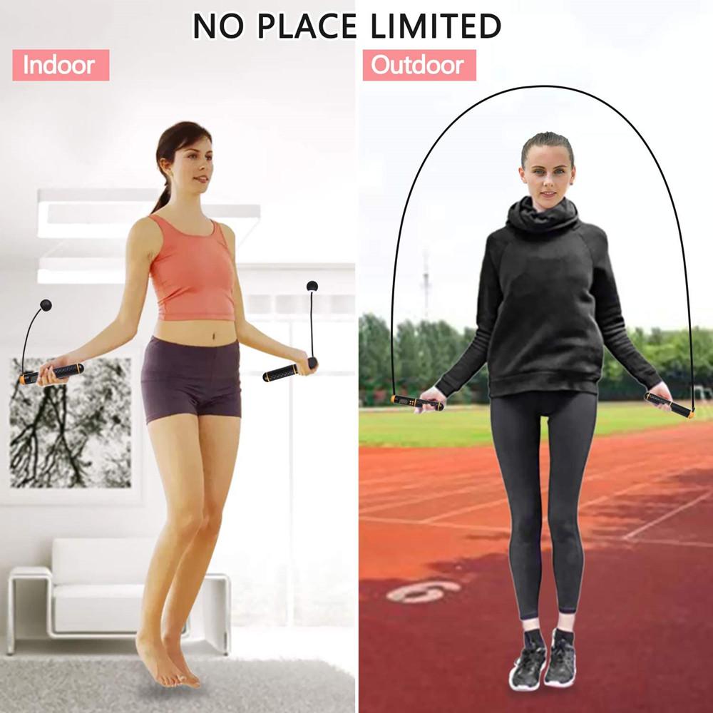 Smart Digital Skipping Ropes, Anti-Slip, Hand Grip, Crossfit Speed, Jump Rope with Counter, Fitness, Entertainment