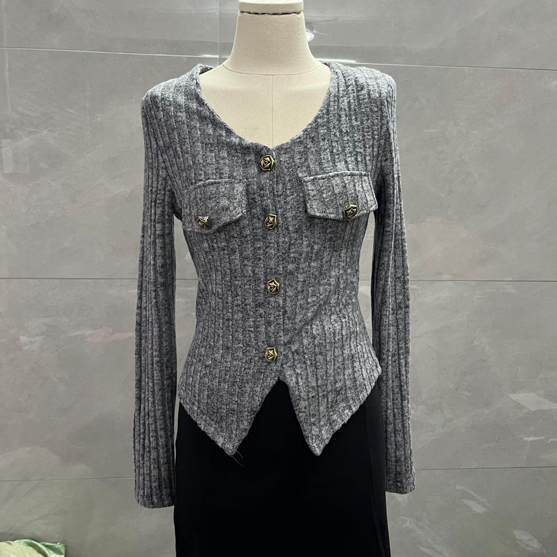 

Женский кардиган Meilaide с V-образным вырезом и рукавами-буфами - С длинным рукавом, однобортный, однотонный, осенне-зимний выпуск L - Recommended for ~115 lbs