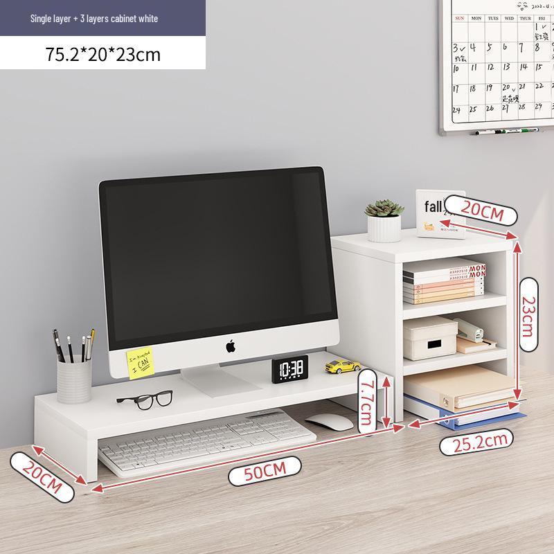 Masaüstü Bilgisayar Monitör Yükseltici Stand ve Ofis Depolama Rafı
