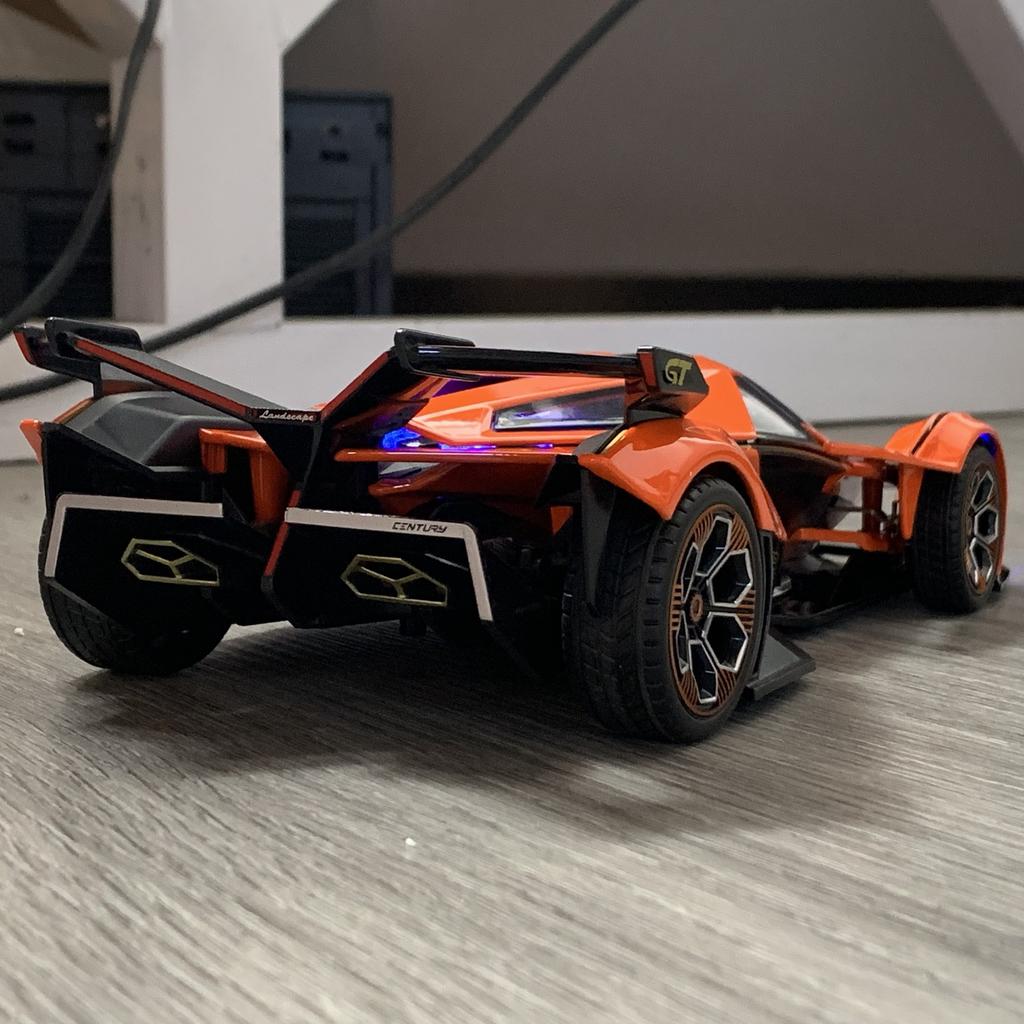 1/18 Lamborghini Vision Gran Turismo V12 GT Diecast Alloy Children's Toy Car Holiday Present High Simulation Collectibles Home Interior Gift