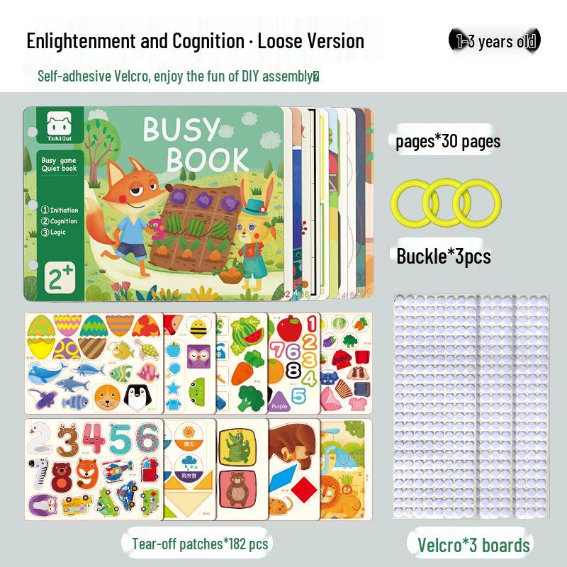 

Развивающая книжка для малышей: Карточки на липучках для раннего развития и детского сада