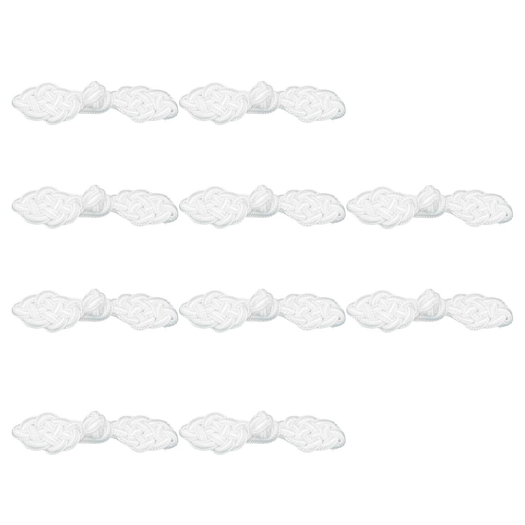 Chinese Closure Button Scarf Cardigan and Costumes Outfit Sewing White Cheongsam Sewing Fasteners