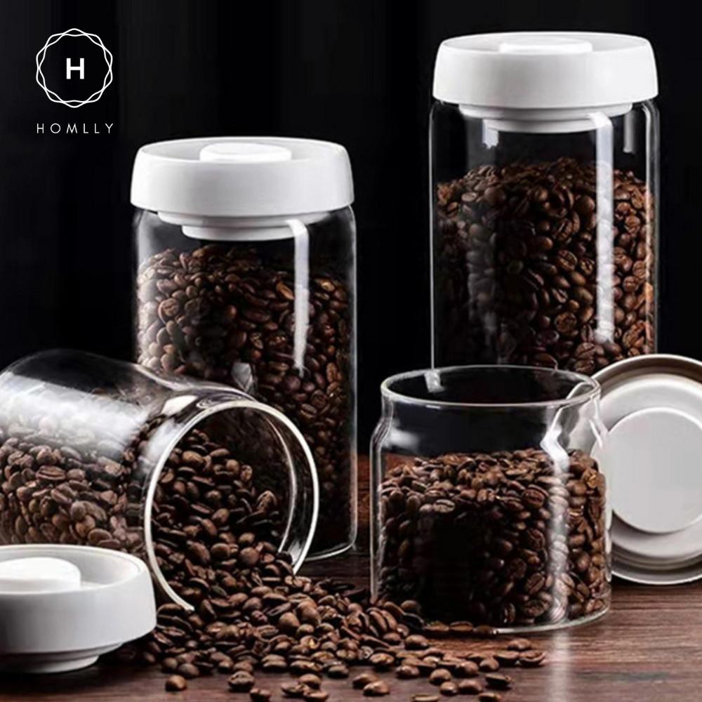 HOMLLY Luft Food Storage Glass Canister Container with Airtight Lid (X3PCS)