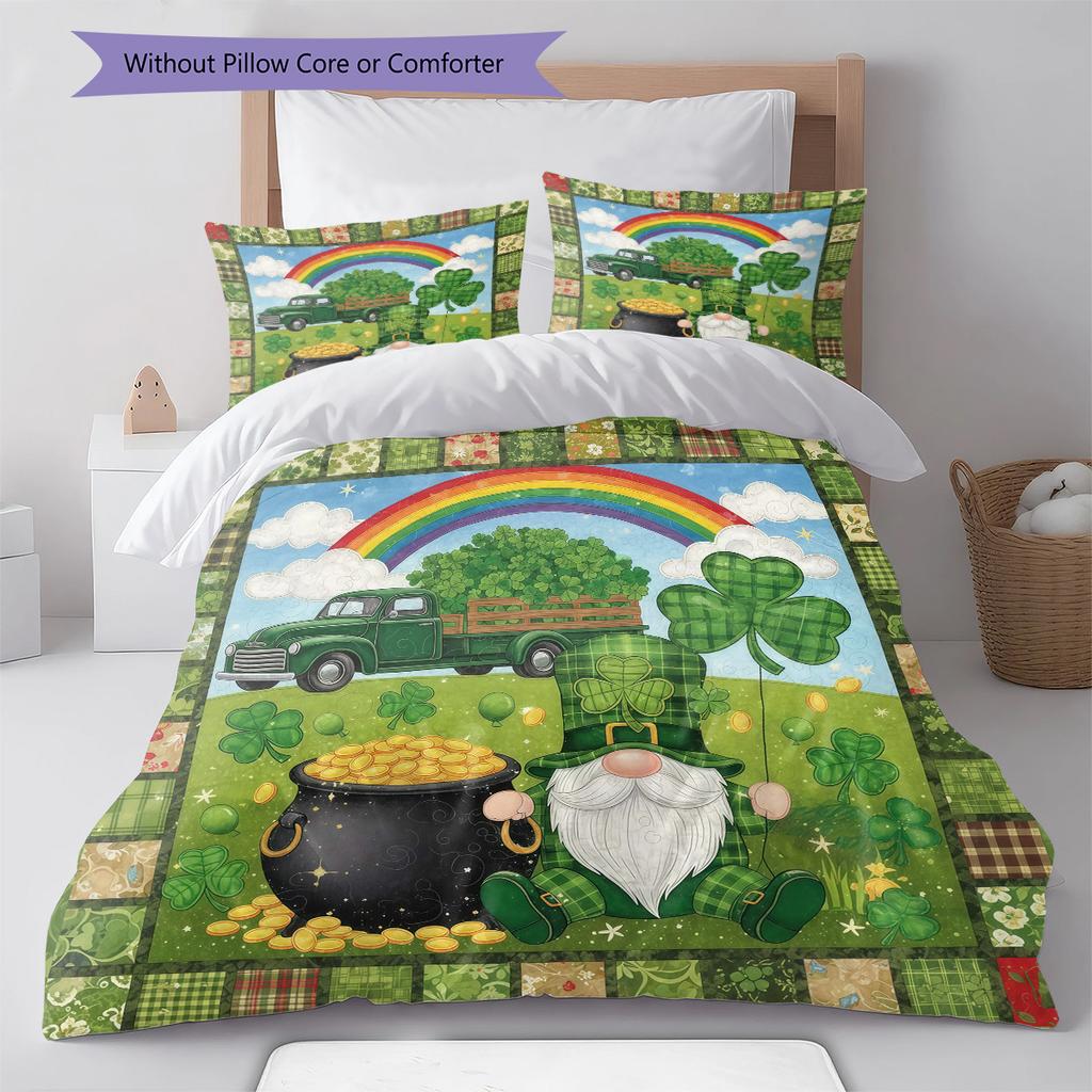 Set Copripiumino Trapuntato con Fantasia Cartone Animato Federa Decorazione per la Casa Regalo di Compleanno (1 * copripiumino + 2 * federa, senza nucleo)