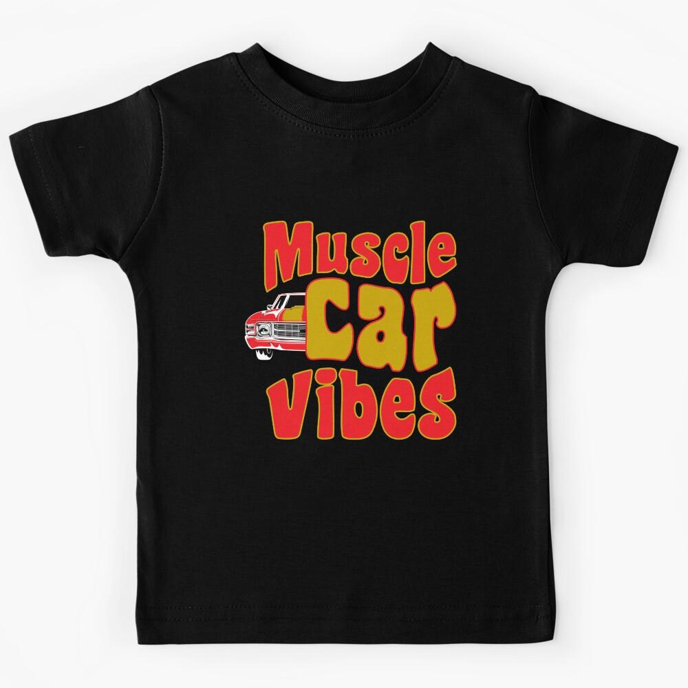 Muscle Car Vibes Classic Cars Enthusiast American Muscle Kids T-Shirt 100