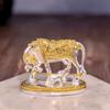 Kamdhenu Cow with Calf Idol | 24K Gold & 999 Silver Plated | Excellent Vastu Correction Remedy for Financial Problems | Wedding & Housewarming Gift