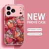Aesthetic Pink Bow and Heart mobile phones Glass phone case for iphone 17 pro max cover for iPhone 17 16 15 14 13 12 pm Pro Plus