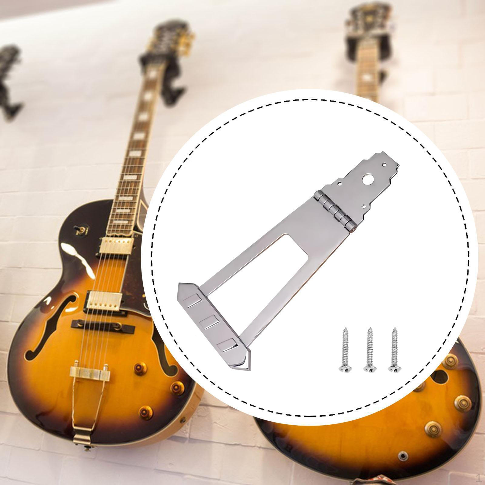 Electric Guitar Trapezoid Bridge Tailpiece Replacement for Bass Accessory Parts Musical серебряный