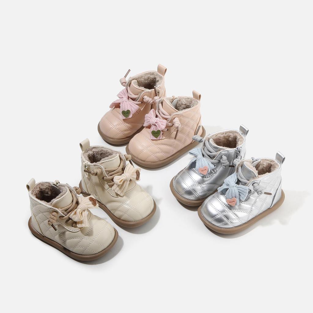 2025 Winter Rutschfeste Weichsohlen Schneestiefel für Kinder - Mit Baumwollvelours für Jungen & Mädchen