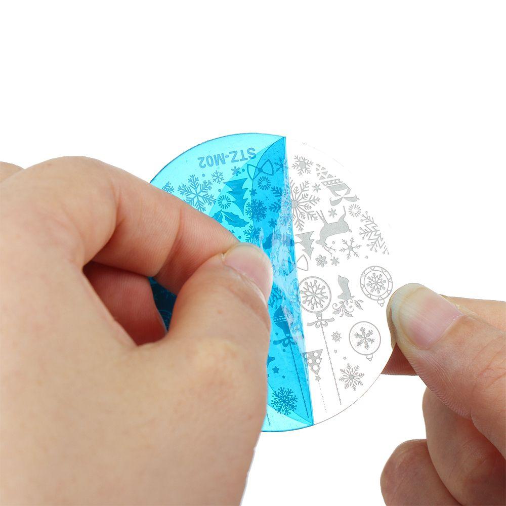 Winter Christmas Snowflake Stencils Molds Polish Templates Nail Stamping Plates Nail Stamp