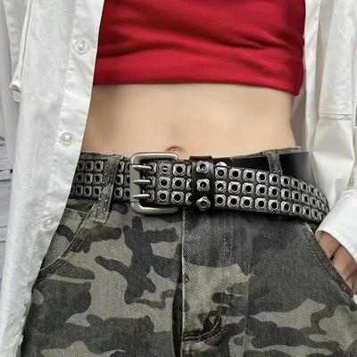 Punk Style Rivet Belt For Men And Women, Ideal Choice for Gifts