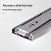Stainless Steel Soft-Close Drawer Slides: Three-Section, Self-Opening, Silent Runners