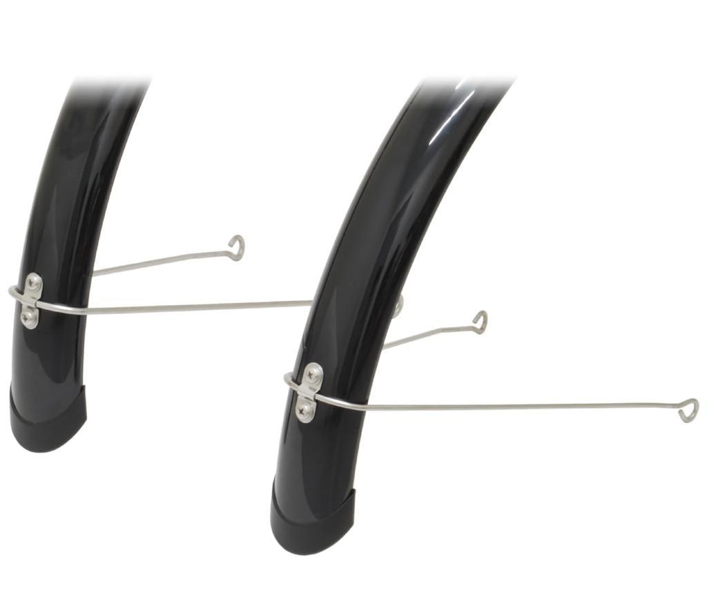 Sunny Wheel PC Full Fender with U-Shaped Stays, Silver (for 20-inch wheels) for standard 20-inch wheels, Width: Approx. 50mm