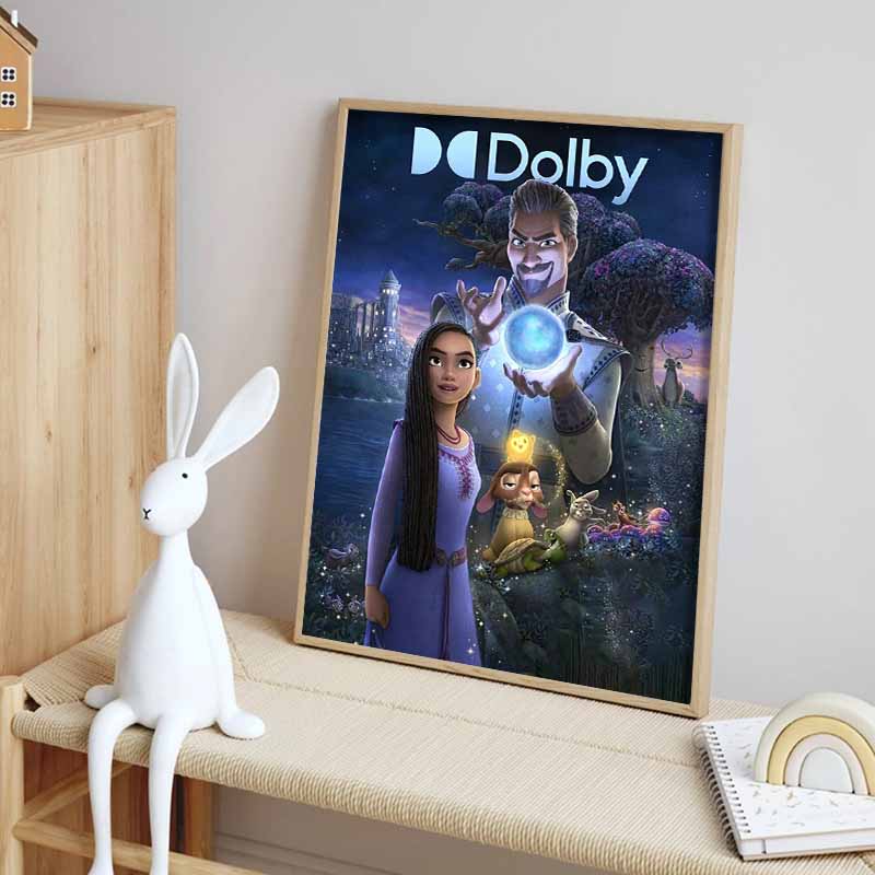 Disney Cartoon Diamond Painting Wish Upon A Star Dolby Sound Version Poster 5D DIY Art Cross Stitch Kit Mosaic Embroidery Home Decor Gift