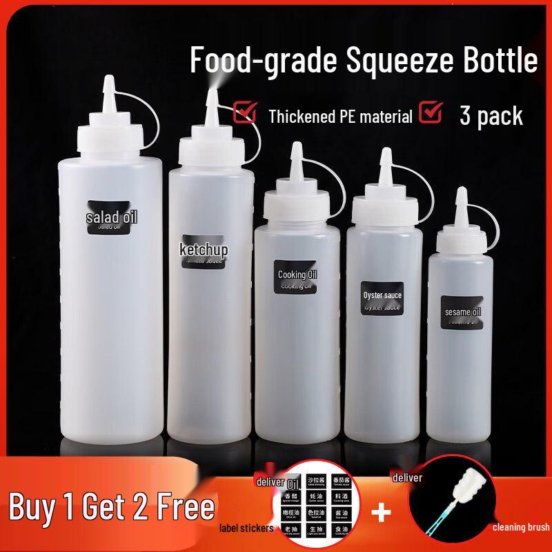 ZISIZ Food Grade Plastic Squeeze Sauce Bottle