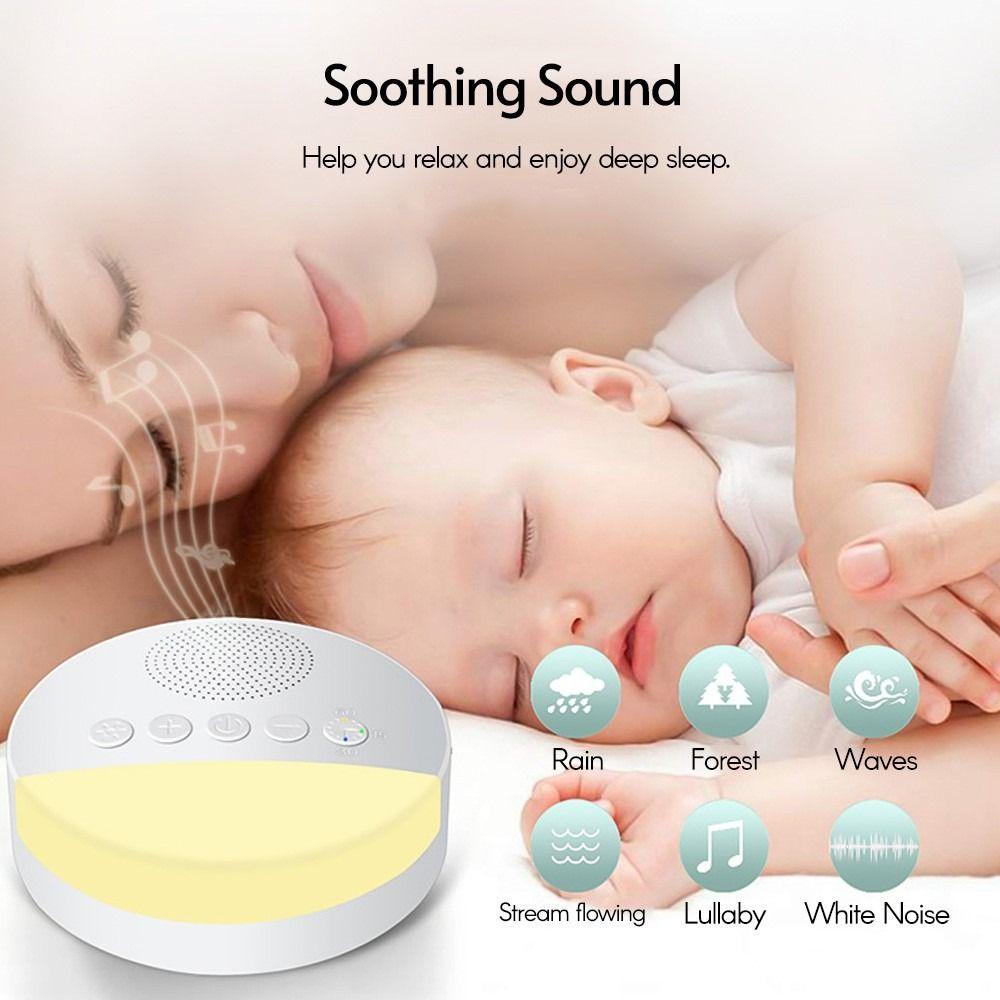 

Intelligent Timing 15/30/60 Noise Sleep Machine 6 Soothing Sound Soft Breath Light Sound Machine