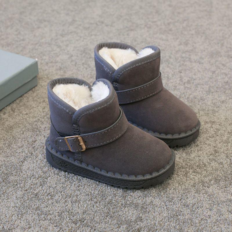 Kids' Winter Snow Boots: Velvet-Lined, Thick Cotton Shoes for Boys and Girls
