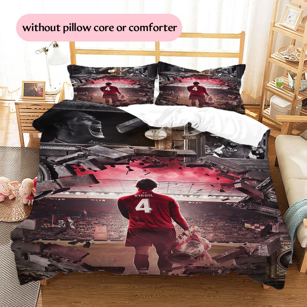 Biancheria da letto con motivo Van Dijk Decorazione per la casa Regalo di compleanno (1 * copripiumino + 2 * federa, senza nucleo),merchandising per fan.