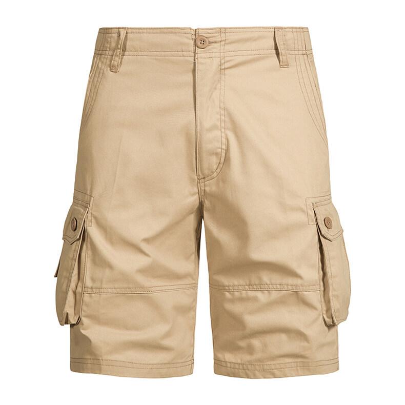 Men's Summer Multi-Pocket Cargo Bermuda Shorts - Casual, Lightweight Mid-Length