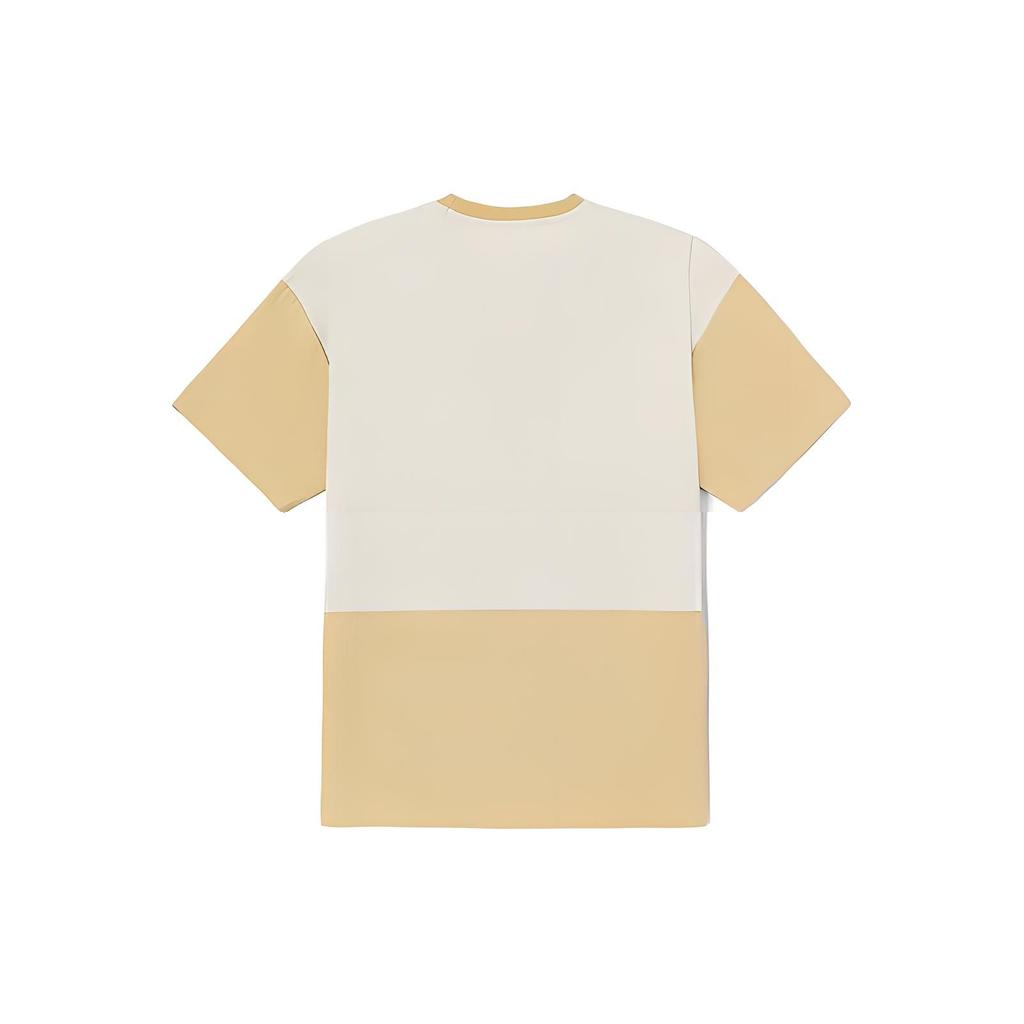 Vans Color Blocked Patchwork Round Neck Short Sleeve T-Shirt Unisex Tops Terracotta VN0008YJYUU
