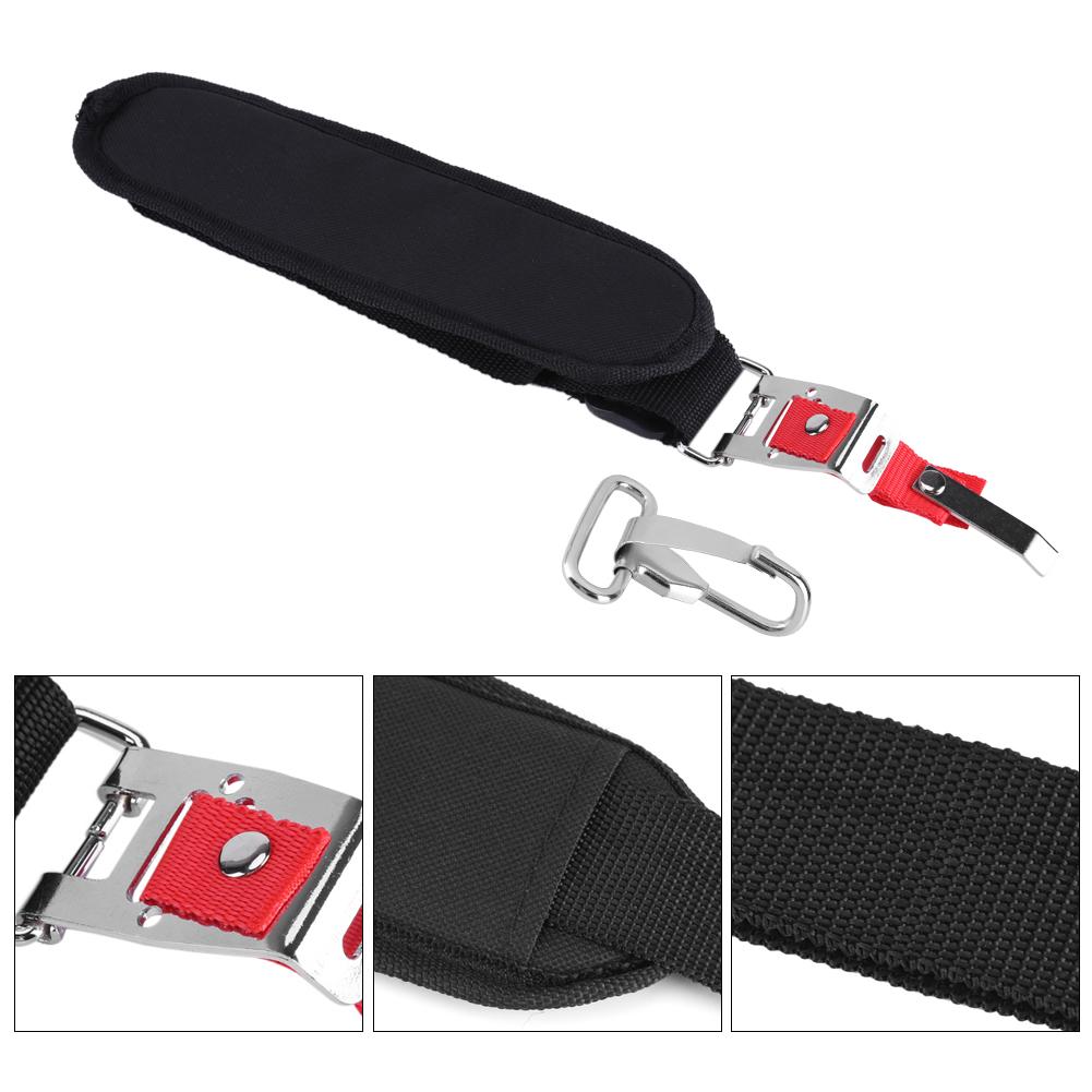 Brush Cutter Harness Strap, Brush Cutter Shoulder Strap with Carrying Hook, Widened Padded , Nylon, Aluminum, Length 91
