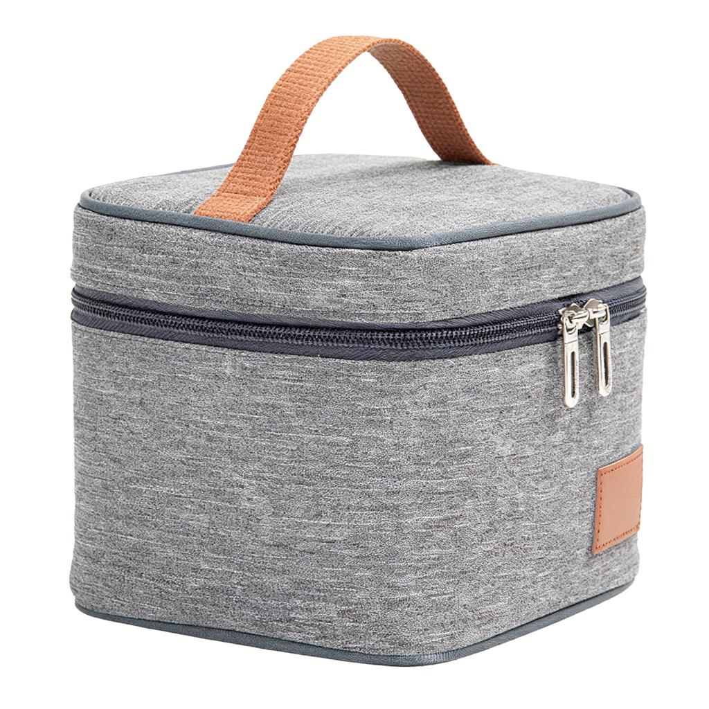 Lunch Bag   Grey Thickened   Proof Reusable Insulated Lunch Cooler Bag for Picnics Outdoor Travel