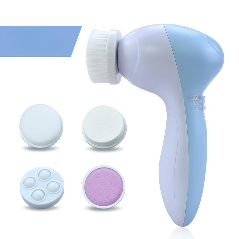 1Pc  Electric 5-in-1 Facial Cleanser Face Brush Multifunctional Rotary Beauty Instrument Pore Cleaner Face Machine