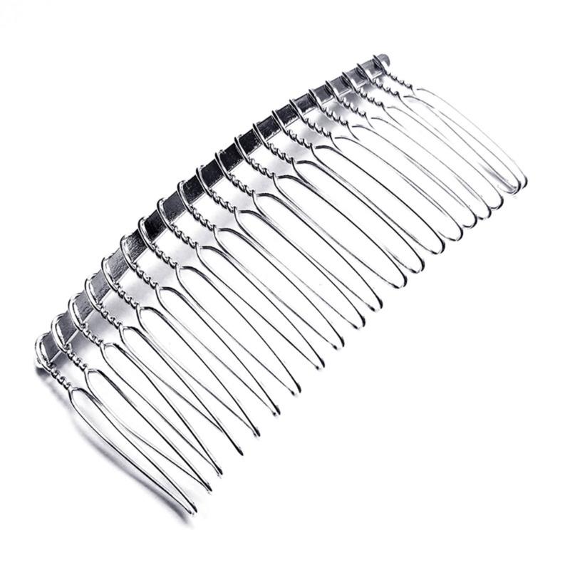 10pack Metal Bridal Wedding Comb Slide Bun Holder Headpieces Clips Grips for Elegant Wedding Accessories