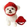 Maltese Dog Beanie Hat Cozy Soft Knit With Ear Flaps Keep Warm For Small Dogs Winter Indoor/Outdoor Use