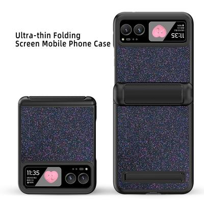 For Motorola Razr 40 5G Kickstand Phone Case Hinge Protection with Rear Screen Film