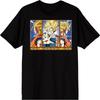 Dragon Ball Z Super Saiyan Goku Character Panels Adult Black Crew Neck Short Sleeve T-Shirt