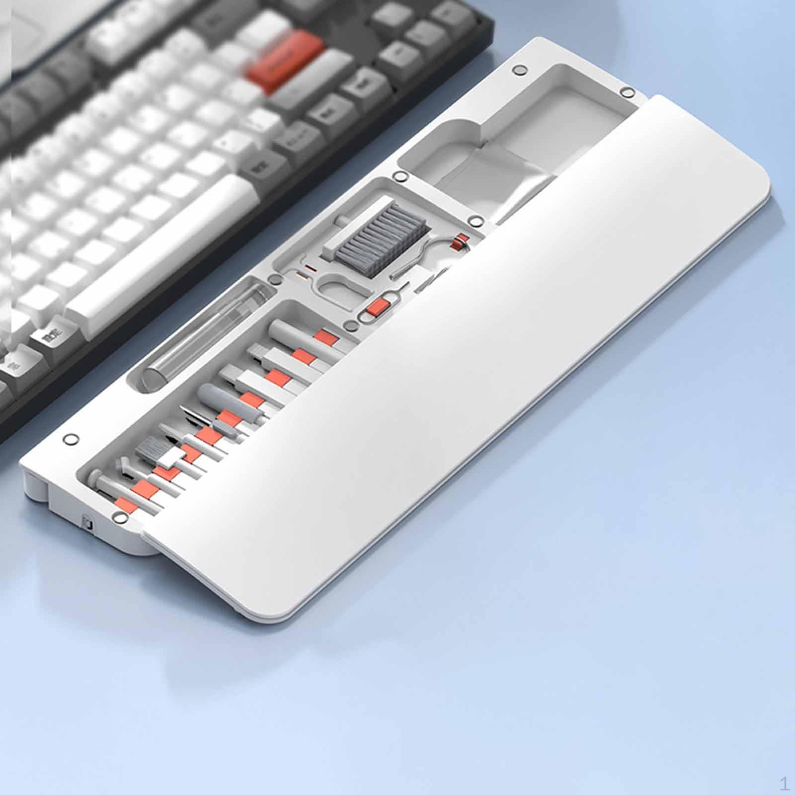 

Keyboard Cleaning Brush, Wrist Rest Kit, Keycap Puller Made of PU PP for Comfortable белый