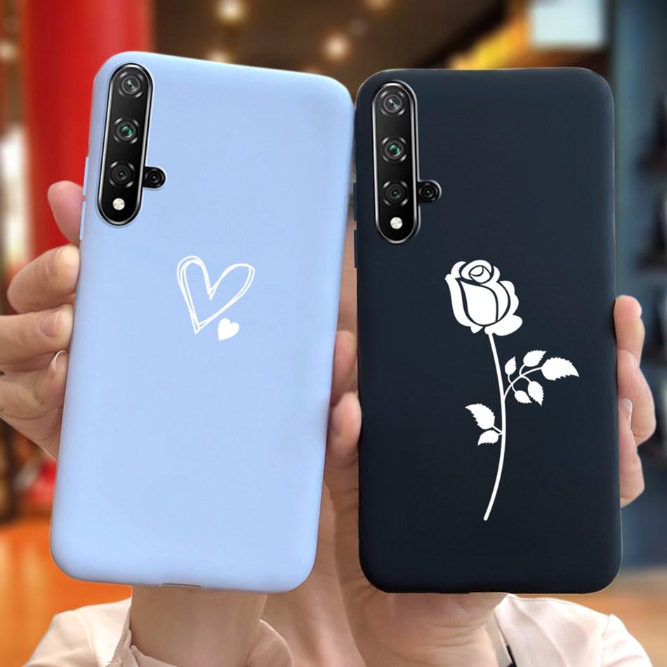 For Huawei Nova 5T Case Beautiful Girl Flower Phone Case For Huawei Nova5T YAL-L21 Soft Silicone Shockproof Back Cover Bumper
