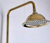 French Retro Full Copper Gold Shower Head Set with Hot and Cold Faucet