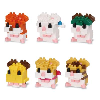Kawada Nano Block Mini Nano Tottoko Hamtaro Vol.2 (BOX) NBMC_57S 1BOX = 6 Pieces, 6 Types In Total