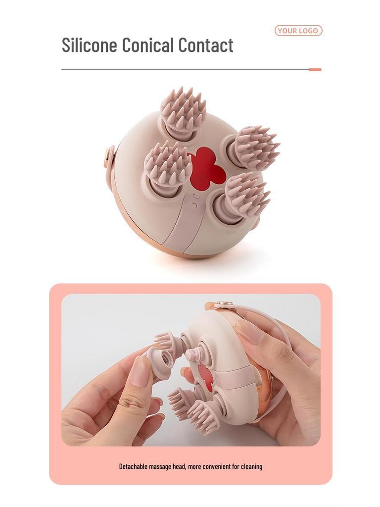 Portable Head, Scalp & Pet Massager with Red Light Therapy