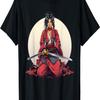 Samurai Girl Vintage Retro Sakura Cherry Blossom T-Shirt(59)