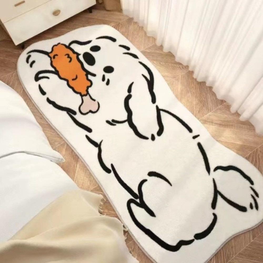 Non Slip Cat Shaped Floor Mat Soft Floor Mat Cartoon Bedroom Rug  for Bedroom