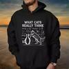 Funny Cat Physics Design Hoodies Math Science Humor Cat Print Sweatshirt Personalized Men Women Casual Streetwear Fashion Hoodie