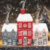 Vánoční motiv kadidelnice kadidelnice kadidelnice kadidelnice Village House figurka Stolní pryskyřice Ornament Jedinečné dárky pro ženy Muži