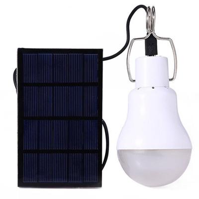 1Pc 15W 130LM Portable LED Bulb Light Charged Solar Panel Energy Lamp