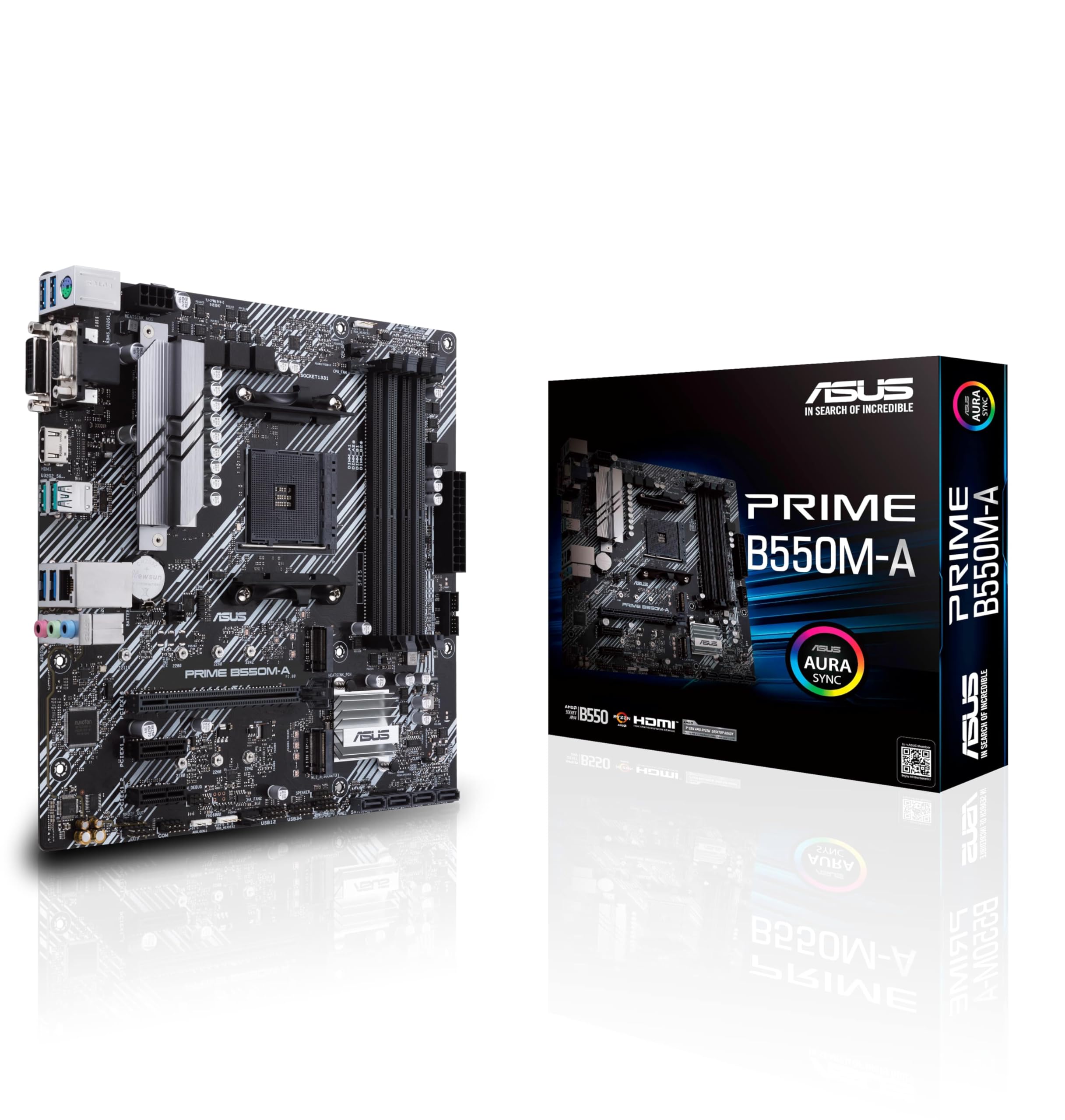 

ASUS Prime AMD B550 Socket AM4 Micro ATX Motherboard B550M-A DDR4-SDRAM